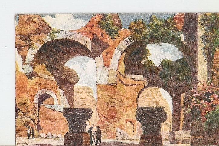 Postal 022336 : Postal coloreada.Le terme di Caracalla, Dintoni - Roma