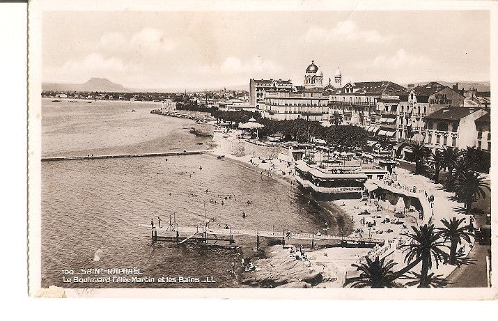 Postal 022338 : Saint Raphaël, Le Boulevard Felix-Martin et. Les Bains