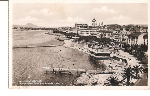 Postal 022338 : Saint Raphaël, Le Boulevard Felix-Martin et. Les Bains