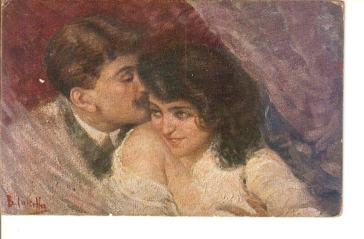 Postal 022364 : Pintura pareja