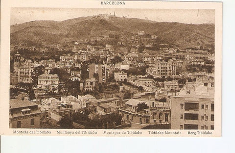 Postal 022376 : Montaña del Tibidabo - Barcelona