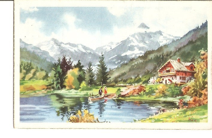 Postal 022383 : Pintura. Lago