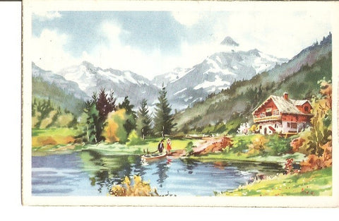 Postal 022383 : Pintura. Lago