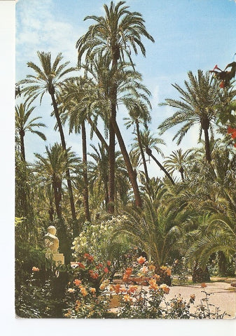 Postal 022413 : Parque Municipa, detalle del jardin, Elche