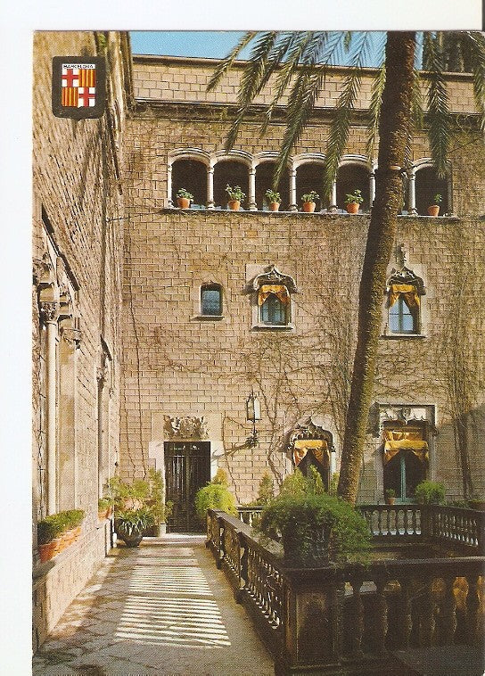 Postal 022426 : Barrio Gotico. Patio de la Casa del Arcediano. Barcelona