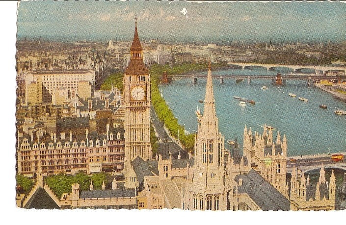 Postal 022502 : Big Ben and the river Thames