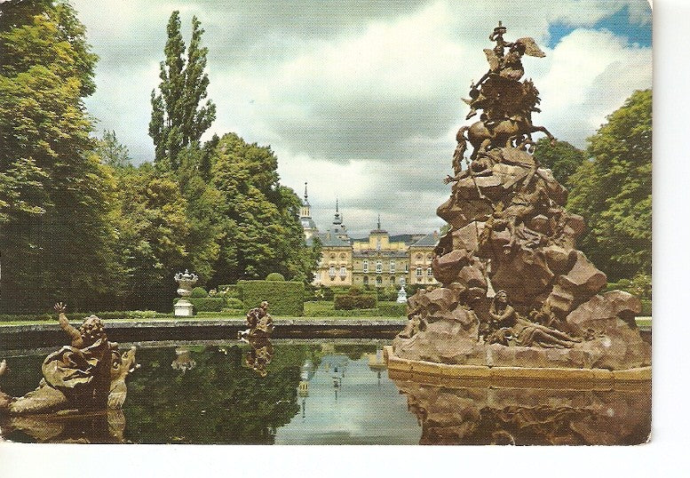 Postal 022516 : La granja de San Ildefonso (Segovia), Fuente de la Fama y Palacio