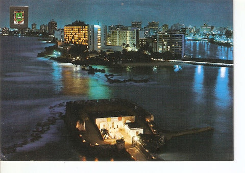 Postal 022610 : Fuerte de San Jeronimo con el Condado al fondo, Puerto Rico San Juan