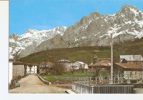 Postal 022714 : Posada de Valdeon, T. de la Celada, T. de la Palanca, T. del Friero,  Picos de Europa