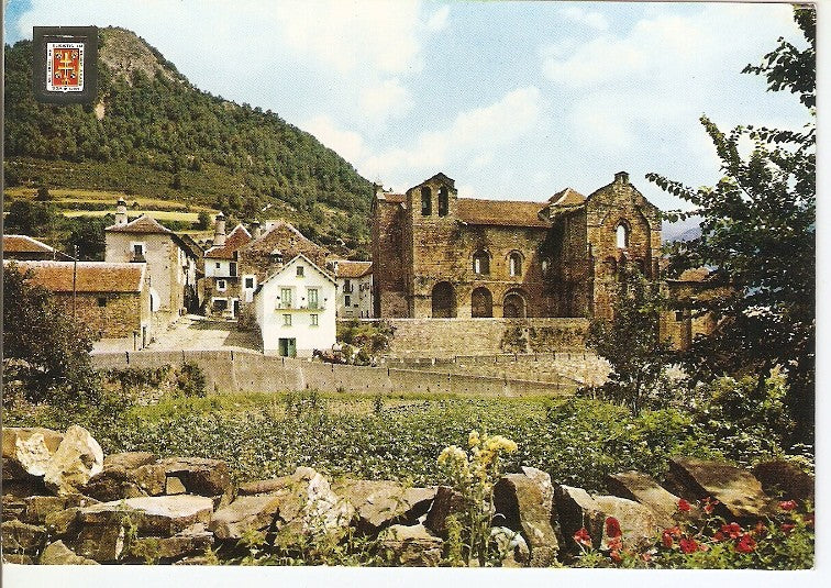 Postal 022725 : Monasterio de San Pedro de Siresa, s. XI, Pirinero Aragones (huesca)