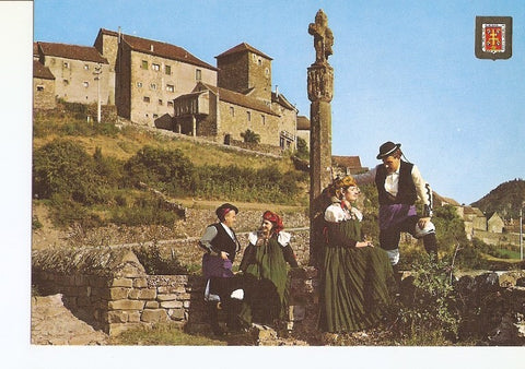 Postal 022726 : Parejas de Ansotanos en traje tipico, Pirineo Aragones (Huesca)