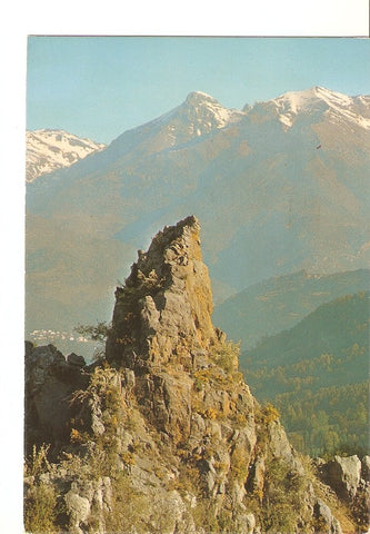 Postal 022838 : Villanova desde Bisaurri y peña Espanlla Rucs, Castejon de Sos (Pirineo Aragones)