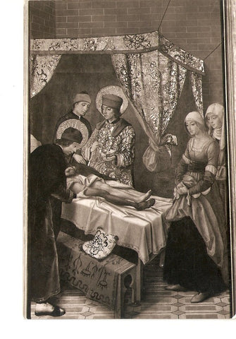 Postal 022867 : Museo de la Colegiata. Talla de Berruguete, milagro de San Cosme y San Damian - Covarrubias