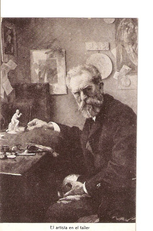 Postal 022900 : El artista en el taller