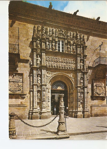 Postal 022913 : Puerta principal del Hostal de los Reyes Catolicos, Santiago de Compostela