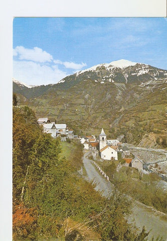 Postal 022938 : San Juan de Plan (Pirineo Aragones), Vista general y rio Cinqueta