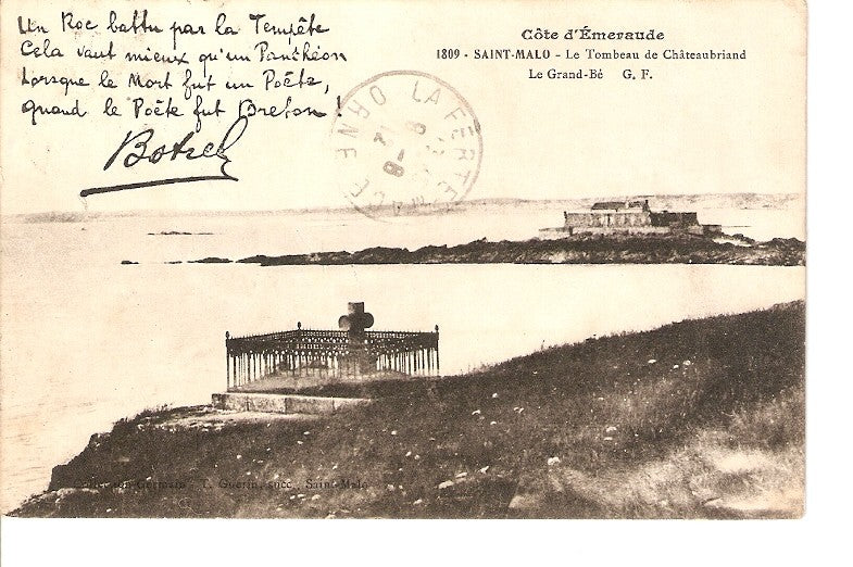 Postal 023055 : Cote dEmeraude, Le Tombeau de Châteaubrian Le Grand-Be