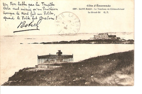 Postal 023055 : Cote dEmeraude, Le Tombeau de Châteaubrian Le Grand-Be