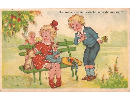 Postal 023114 : Postal dibujada, Cupido