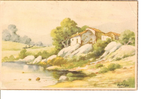 Postal 023116 : Pintura de paisaje
