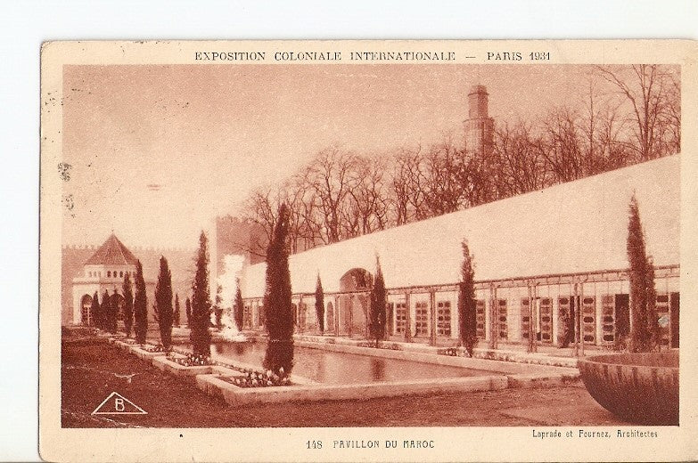 Postal 023127 : Pavillon du maroc, Exposition Coloniale Internationale, Paris 1931