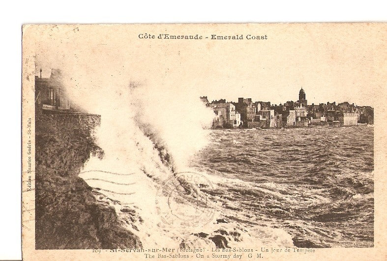 Postal 023145 : Côte dEmeraude - Emeral Coast, Un jour de Tempete