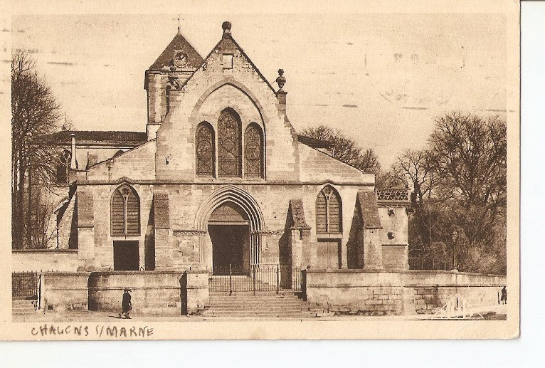 Postal 023157 : Chalons Marne, eglise St-Jean