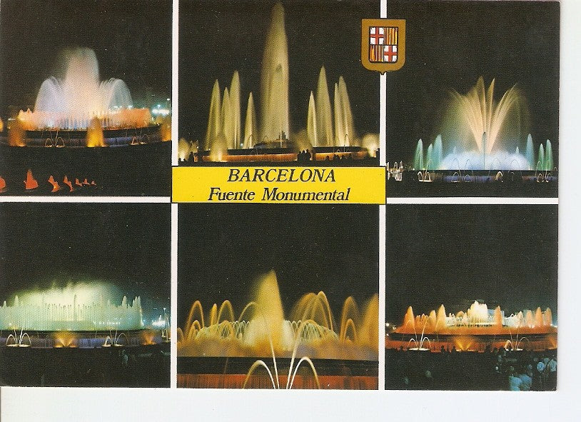 Postal 023258 : Fuente Monumental - Barcelona