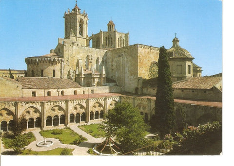 Postal 023273 : Jardin del claustro y campanario, Catedral tarragona, Costa Dorada