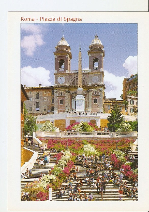 Postal 023323 : Piazza di Spagna con la Chiesa di Trinità dei monti - Roma
