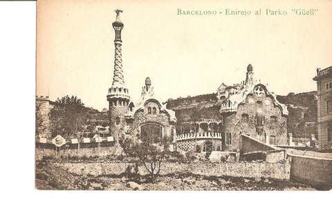 Postal 021265 : Enirejo al Parko Güel - Barcelona