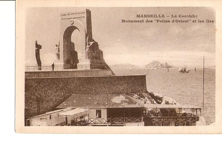 Postal 022356 : Marseille - La Cosniche Monument des Polius dOrient et les Iies