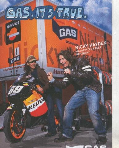 Postal 005761 : Publicitaria Gas, It,s True, foto Nicky Hayden