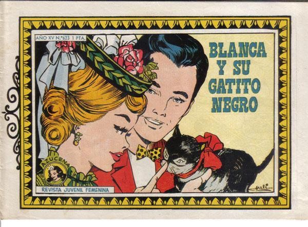 Azucena numero 0623: Blanca y su gatito negro