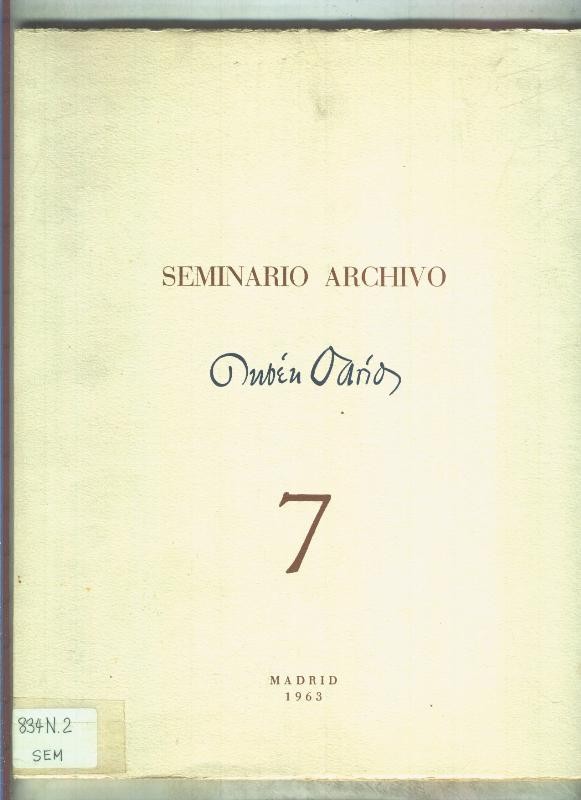 Seminario Archivo numero 07: Ruben Dario
