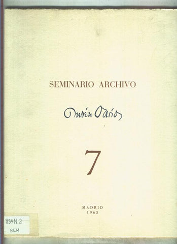 Seminario Archivo numero 07: Ruben Dario