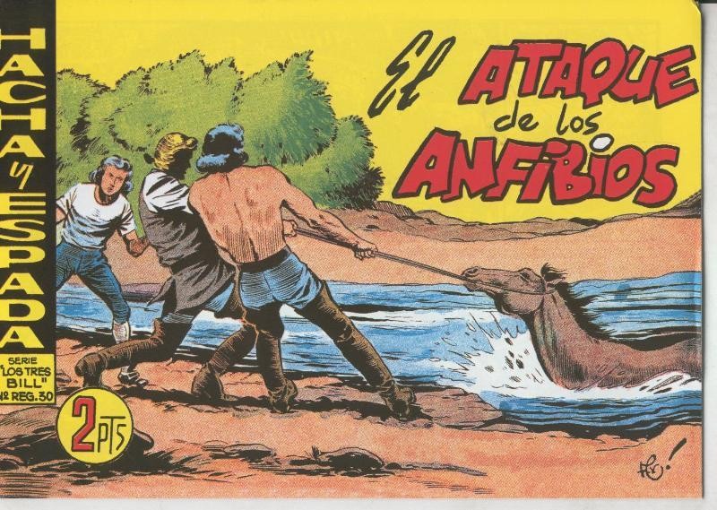 Hacha y Espada facsimil numero 49: El ataque de los anfibios