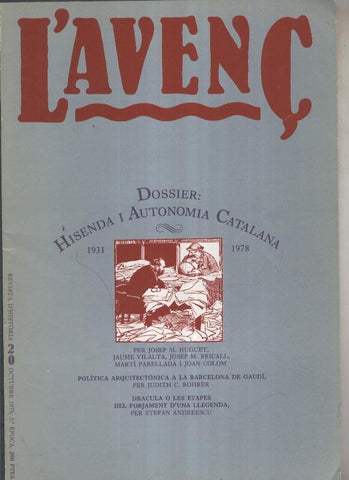 Revista L'Avenç numero 020: Dracula por Stefan Andreescu y Jose Luis Guarner