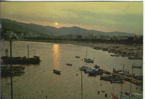 Postal 001123: Atardecer en Sant Feliu de Guixols, costa brava, Gerona