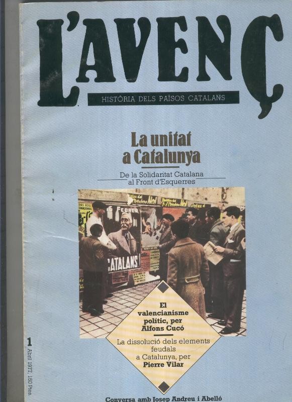 L'avenç numero 001: El valencianisme politics 