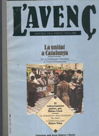 L'avenç numero 001: El valencianisme politics 