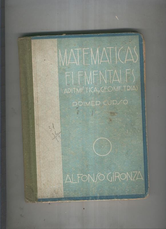 Matematicas elementales, primer curso
