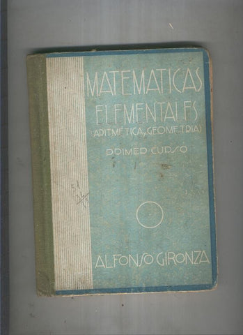 Matematicas elementales, primer curso