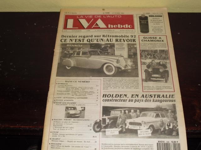 La vie de L,Auto hebdo numero  549 - 27 fevrier 1992