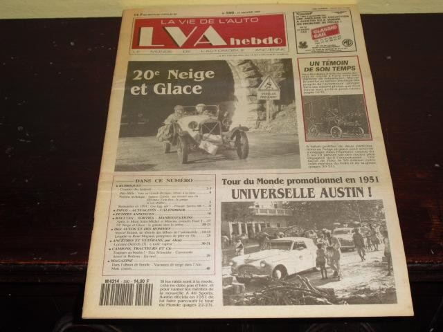 La vie de L,Auto hebdo numero  590 - 14 janvier 1993
