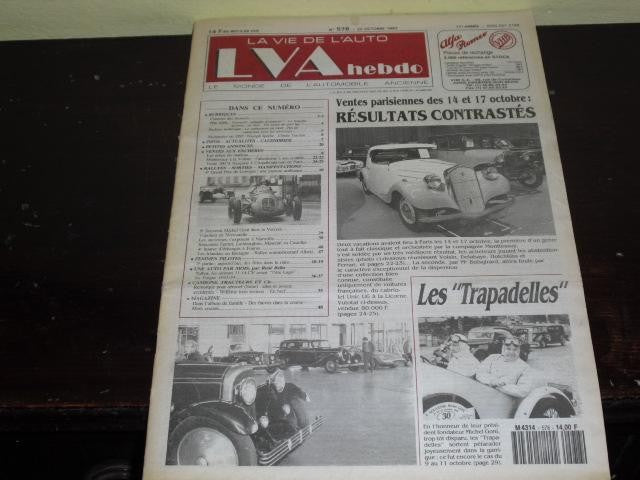 La vie de L,Auto hebdo numero  578 - 22 octubre 1992