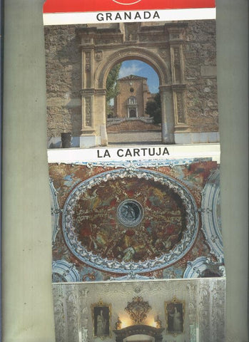 La cartuja de granada, juego de postales en carpeta acordeon