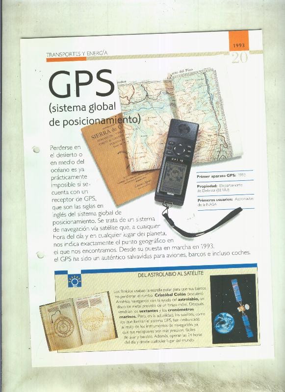 GPS (sistema global de posicionamiento): son 4 paginas y 