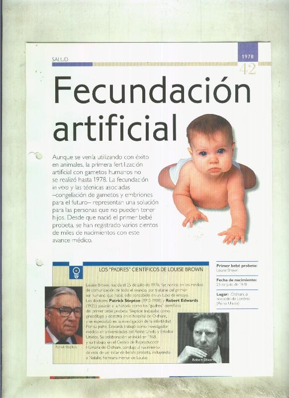 Fecundacion artificial: son 4 paginas y 