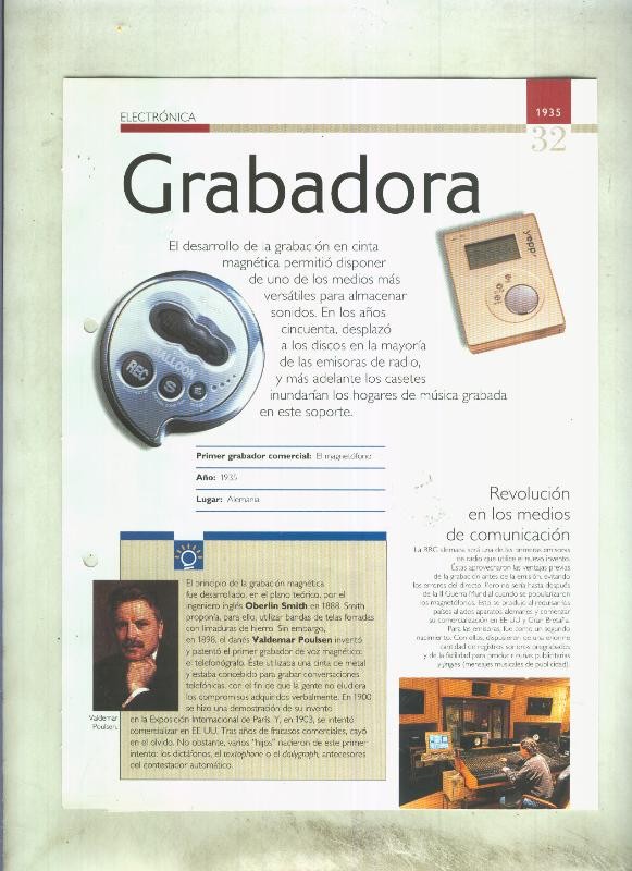 Grabadora:  son 4 paginas y 